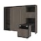 Bestar Orion 118W Full Murphy Bed with Shelving and Fold-Out Desk (119W), Bark Gray & Graphite 116866-000047 - alternate 1
